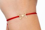 Bratara cu snur si Pandantiv Aur 14k Fluture 6
