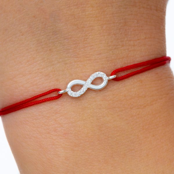 Bratara cu snur si Pandantiv Argint Infinit Pietre