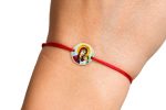 Brățară șnur cu iconiță din aur 14k – 12 mm