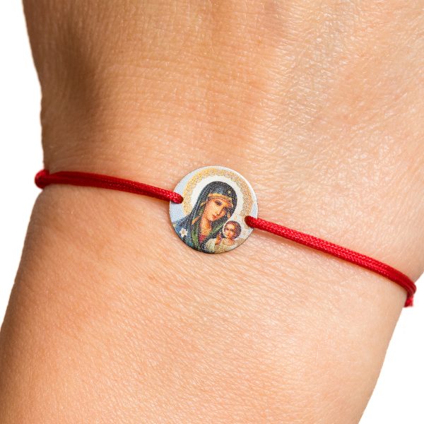 Brățară șnur cu bănuț personalizabil din argint – 12 mm