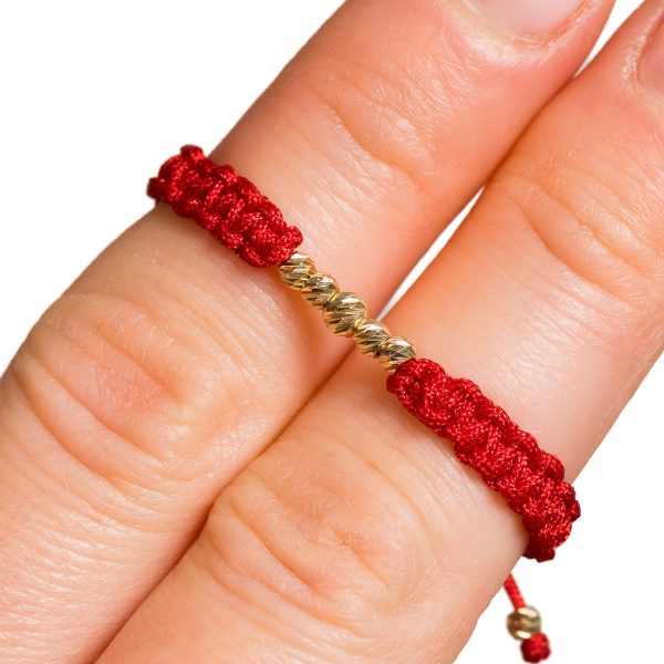 Brățară nou-născut din aur 14k – 7 bile de 2,5 mm