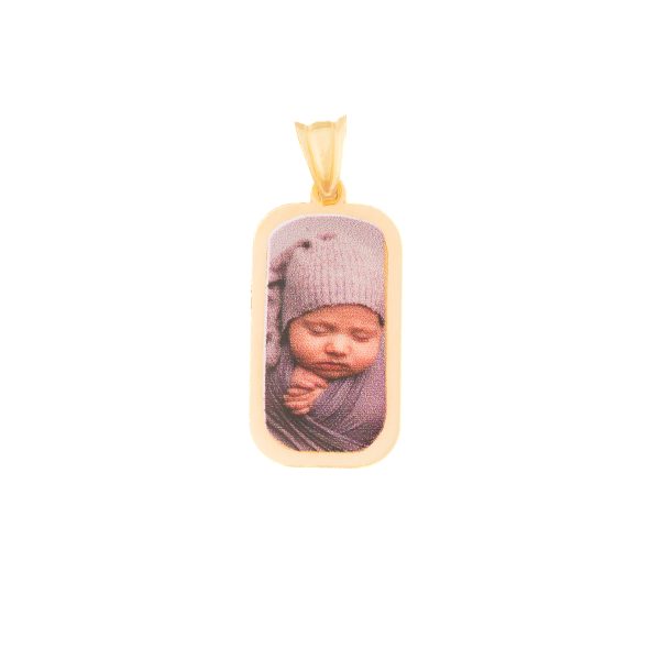 Pandantiv tăbliță personalizabilă din aur 14k