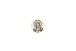 Link din aur 14k – bănuț cu iconiță alb-negru, 10 mm