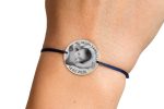 Brățară șnur cu bănuț personalizabil din aur 14k – 20 mm